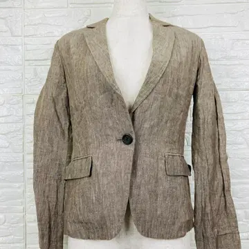 [ 린넨 100% 컨디션 최상 ] 컴시즘 린넨 싱글 자켓 베이지 S