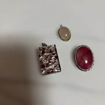실버제 참 핑크 파랑 스톤 3점 일괄