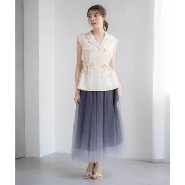 노엘라 Noela 그라데이션 스터드 스커트 F 반짝이는 롱 스커트