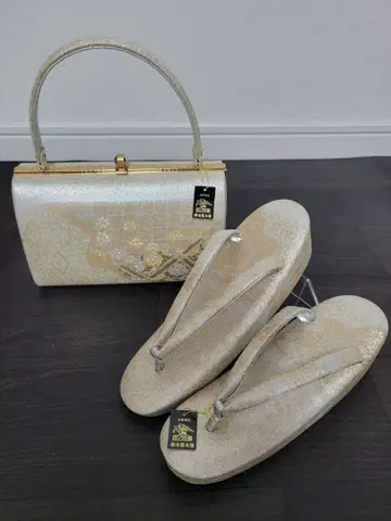 도쿄 금제 킨와시 인 조리 백 세트 일본 의류용 백 기모노 코몬 호몬기