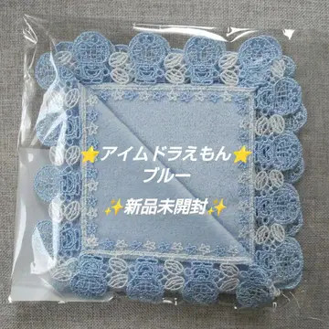 치카자와 레이스 타월 손수건 아이엠 도라에몽 블루 1개