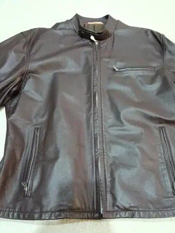 다크 브라운 가죽 싱글 라이더 자켓 M 사이즈
