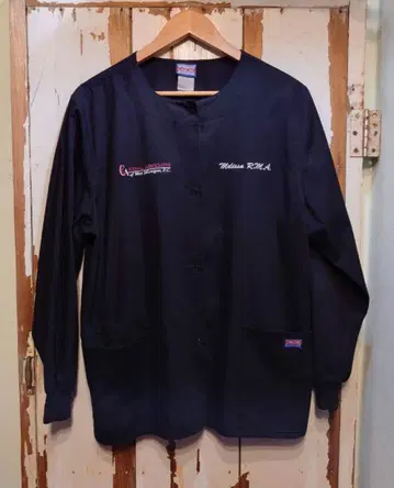 US 구제 의류 CHEROKEE 스냅 가디건/닥터 셔츠/블랙