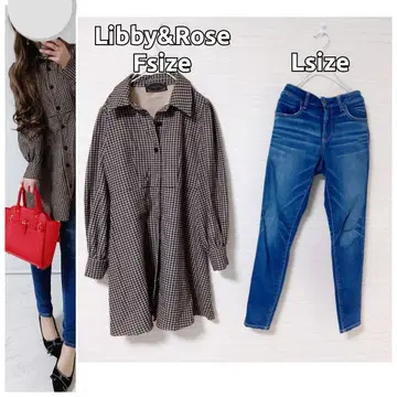 코디 세트 하운드투스 튜닉 원피스 스트레치 있음 스키니 데님