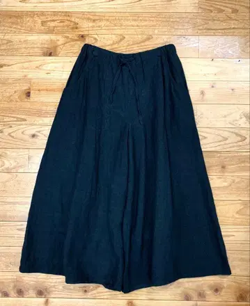 새상품급 nofl 린넨 와이드 팬츠 블랙