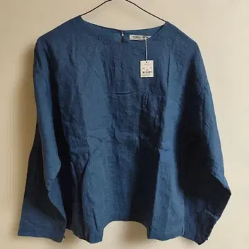 린넨 100% 긴팔 셔츠 다크 블루