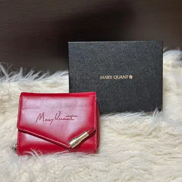 MARY QUANT 3단 폴더형 지갑 레드