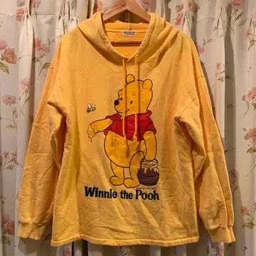 [레어] DIA CLUB 디즈니 곰돌이 푸 맨투맨 후드티 90s