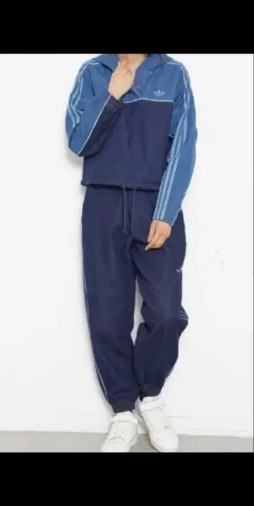 adidas 데님 후드 부착 셋업