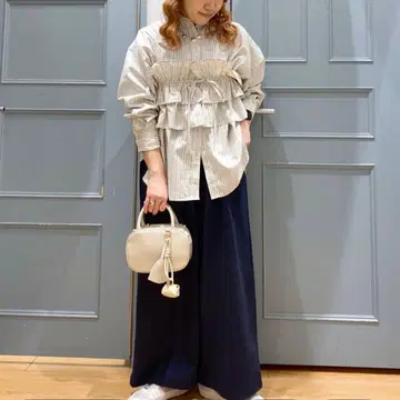 LOWRYSFARM 체크 프릴 뷔스티에