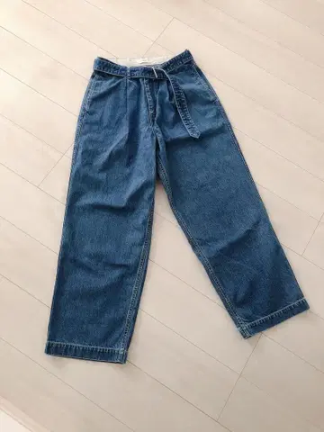 Graphpaper 벨티드 와이드 데님 팬츠