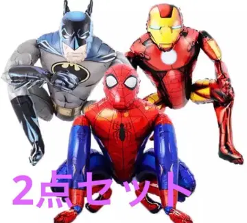 2세트 스파이더맨과 아이언맨의 3D 벌룬