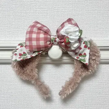 더피 앤 프렌즈 하트펠트 스트로베리 기프트 머리띠