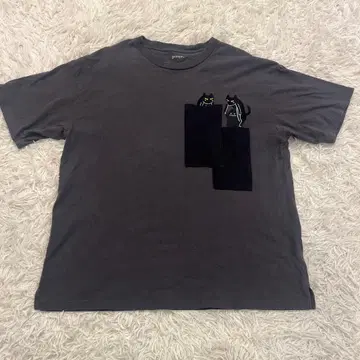 그라니프 고양이 뒤집어쓰기 뷰티풀 섀도우 빅 실루엣 T셔츠 L 사이즈