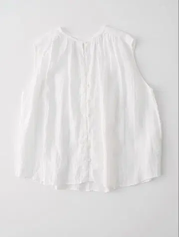 새상품 nest Robe 80 린넨 슬리브리스 블라우스