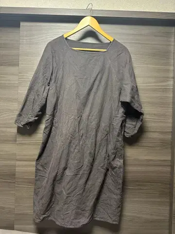 요건 레일 S 그레이 오버사이즈 보트넥 튜닉 착용감 좋음