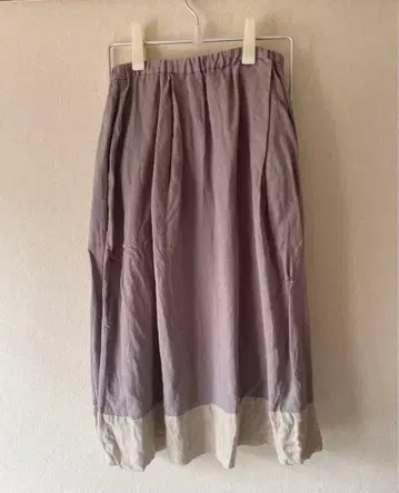 [ 미사용 직영점 구매 ] 리제타 바이컬러 린넨 롱 스커트