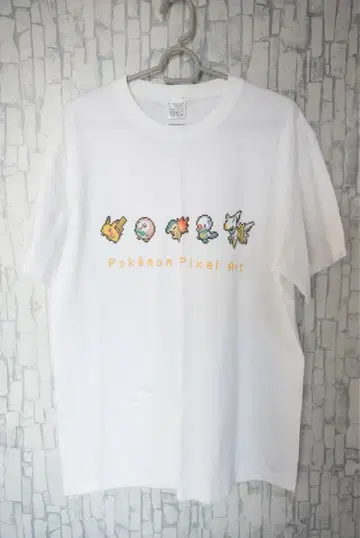 포켓몬 픽셀 아트 T셔츠 화이트 한정판 PARCO