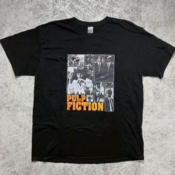 펄프 픽션 무비T 영화 프린트 블랙 2XL 빈티지