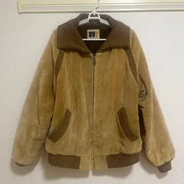 70년대 코듀로이 베이지 봄버 자켓
