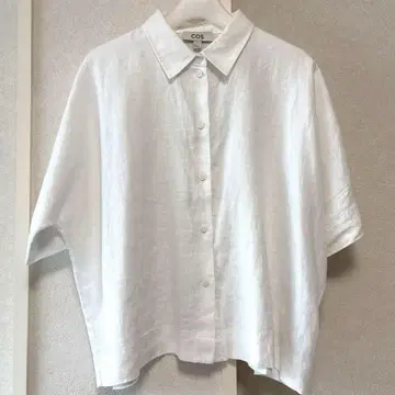 COS 린넨 숏 기장 반팔 셔츠