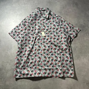 빈티지 데드스탁 한자 일본풍 패턴 차이나 아트 패턴 셔츠