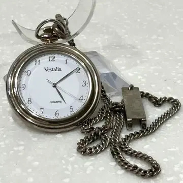 [고급] Vestalia 은 무구 silver925 쿼츠 회중시계 작동