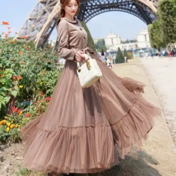 남은 2점! 트렌치코트 튤 한국 체형 커버 봄 원피스 봄옷