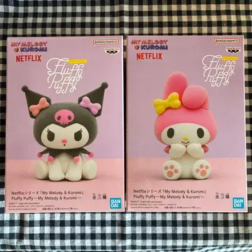 [ 산리오 ] 쿠로미 마이멜로디 Fluffy Puffy 피규어 2체 세트