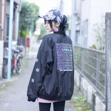 나카지마 유키 빌리지 뱅가드 콜라보 MA-1 롱 티셔츠