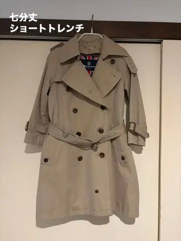 레어 Aquascutum 7부 기장 숏 트렌치코트