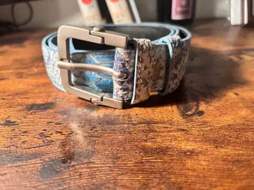 MANNI 가죽 벨트 스카이블루 y2k 헤이세이 패션 시크 스타일