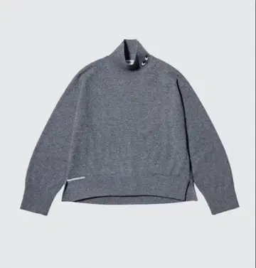 2023 안야 힌드마치 유니클로 캐시미어 하이넥 스웨터 그레이 M