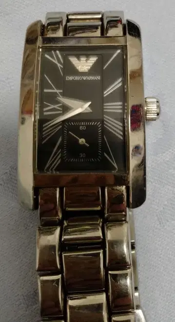 Emporio Armani 아날로그 손목시계 블랙