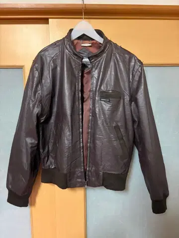 80's MEMBERS ONLY 가죽 자켓 40 사이즈 다크 브라운