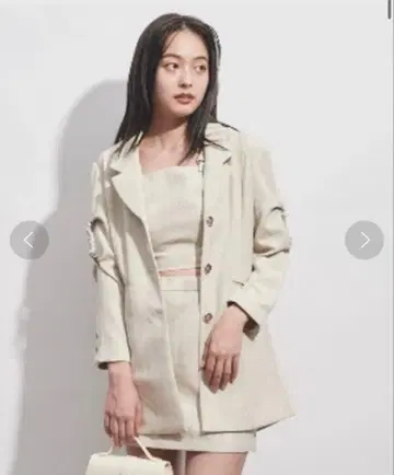 REDYAZEL 트위드 자켓 옐로우 컬러