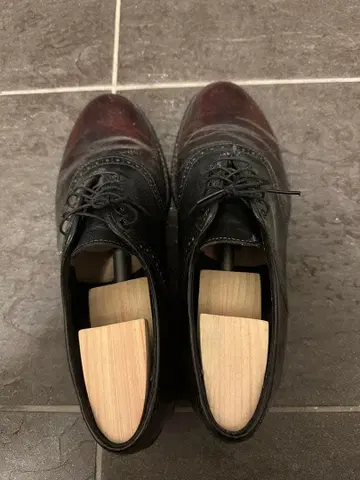 남성용 가죽 신발 브라운 블랙 컬러 27.5cm 서비스 슈즈