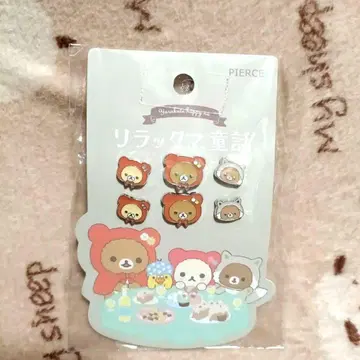 리락쿠마 코리락쿠마 차이로이코구마 동화 빨간 망토 귀걸이