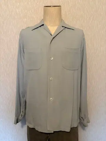 Special Vintage 1940s 레이온 개버딘 셔츠