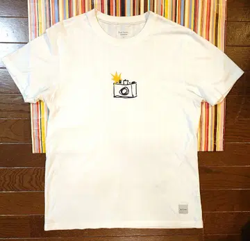 폴스미스 카메라 모티브 화이트 T셔츠 M