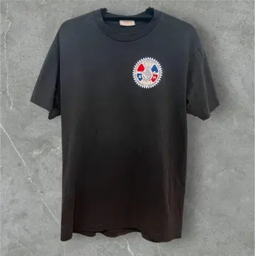 국제 기계공 조합 로고 T셔츠 블랙 L 사이즈