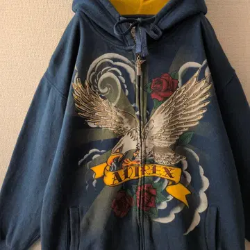 레어 디자인 아비렉스 큐빅 이글 풀 집업 후드티
