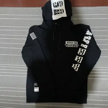 AVIREX 아비렉스 후드티 M 블랙