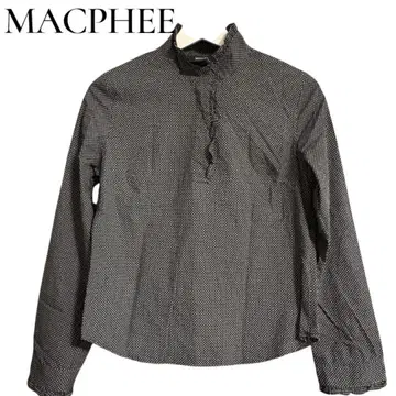 [ MACPHEE ] 도트 무늬 프릴 블라우스 투모로우랜드 면 100%