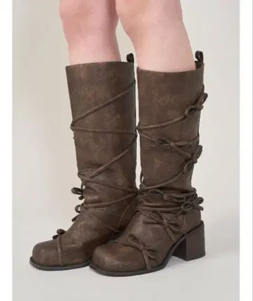 darich 레이스업 리본 부츠