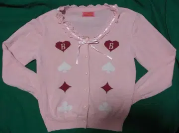 BABY 트럼프 무늬 가디건 핑크 BABY, THE STARS SHINE