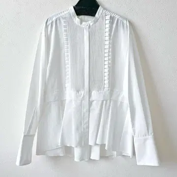 [ 새상품 미사용 ] MARILYNMOON 턱 프릴 플레어 셔츠