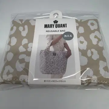 마리콴트 세탁 가능한 에코백 대 MARY QUANT 레오파드 베이지