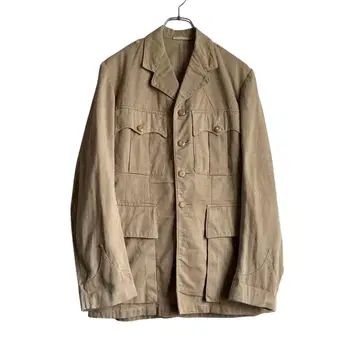 40s50s 영국군 사파리 부시 자켓 체인지 버튼 밀리터리