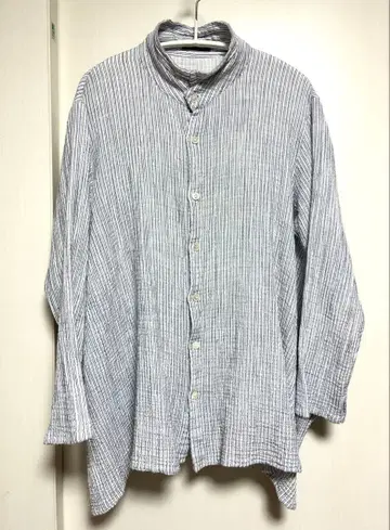 플랜테이션 셔츠 블라우스 주름 가공